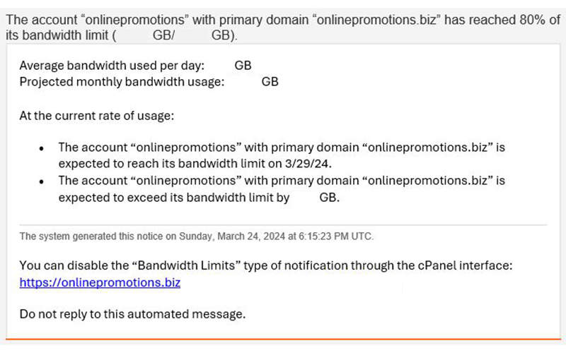 We removed the specifics of our bandwidth use as it is not overly important to the story, and we have the right to keep some details to ourselves.