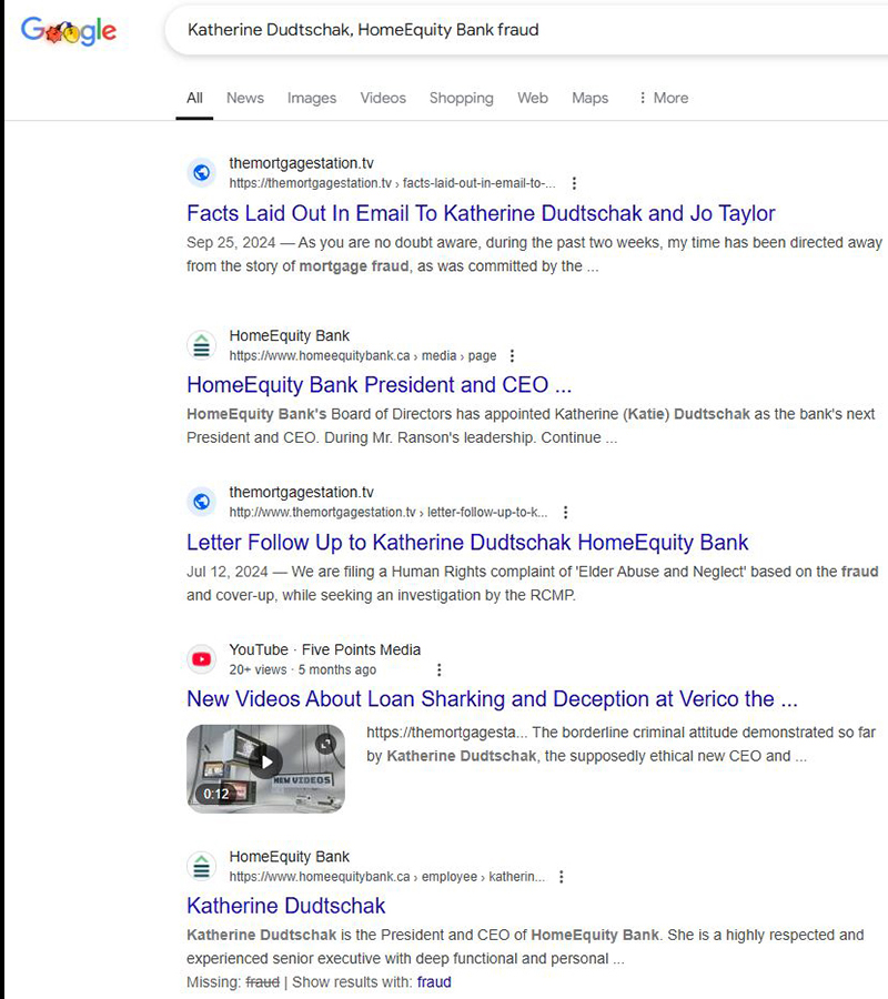 We are back on page one of Google and other search engines, and again, we are rising for all key words.