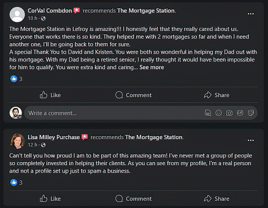 The Corval Combdon 'review' is from a fake account, while the bottom, written by company broker Lisa Purchase, reeks of desperation.